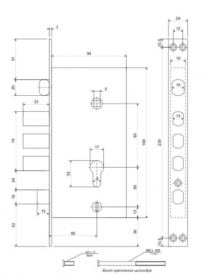 Замок тяжелый Apecs T-0523-C-CR-R_2