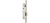 Корпус замка KALE 153 (30mm) w/b (никель) врезной цил.узкопроф.