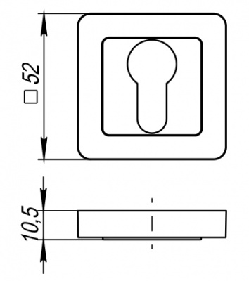 Накладка под цил. ET QR GR/CP-23 графит/хром2