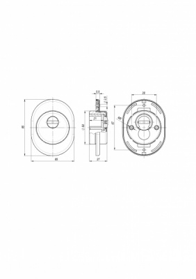Броненакладка DEF 4825 CP хром2