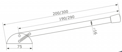 Упор воротный 300 мм мод.2 /черный/ Балаково2