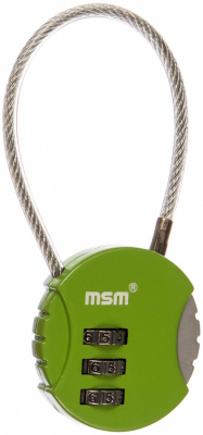 Замок навесной MSM VH2 green (кодовый)	