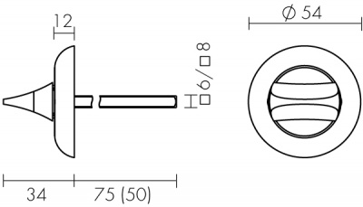 Ручка поворотная HMR6x75 CP (1)