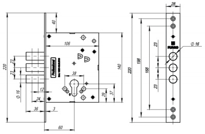 Корпус замка V25/C-60.00.3R162