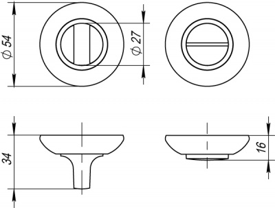 Ручка поворотная BK6 RM ABG-6 зеленая бронза 2