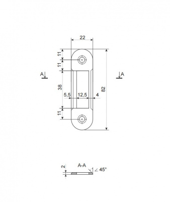Ответная планка Apecs BP-5001-GM_2