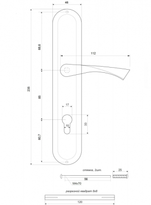 Ручки на планке Vanger HP-85.1823-AB (1)