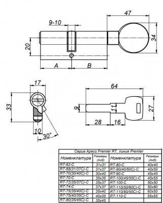 Ц.м. Apecs Premier RT- 90(40/50C)-C-NI (1)