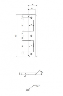 Ответная планка Apecs BP-1425-CR_2