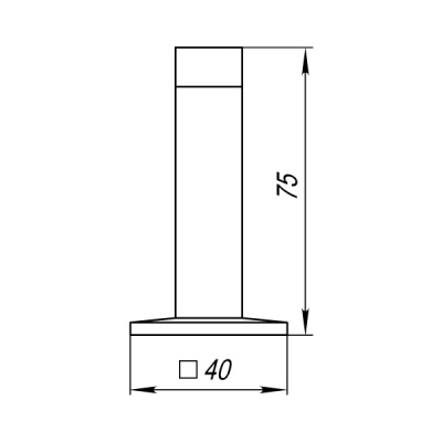 Упор дверной DS PW-75 ABG-6 зеленая бронза2